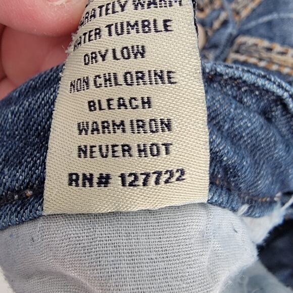 Ten25 Junior's Embroidered Button Pocket Slim Leg Jeans Size 5/6 - Picture 13 of 16